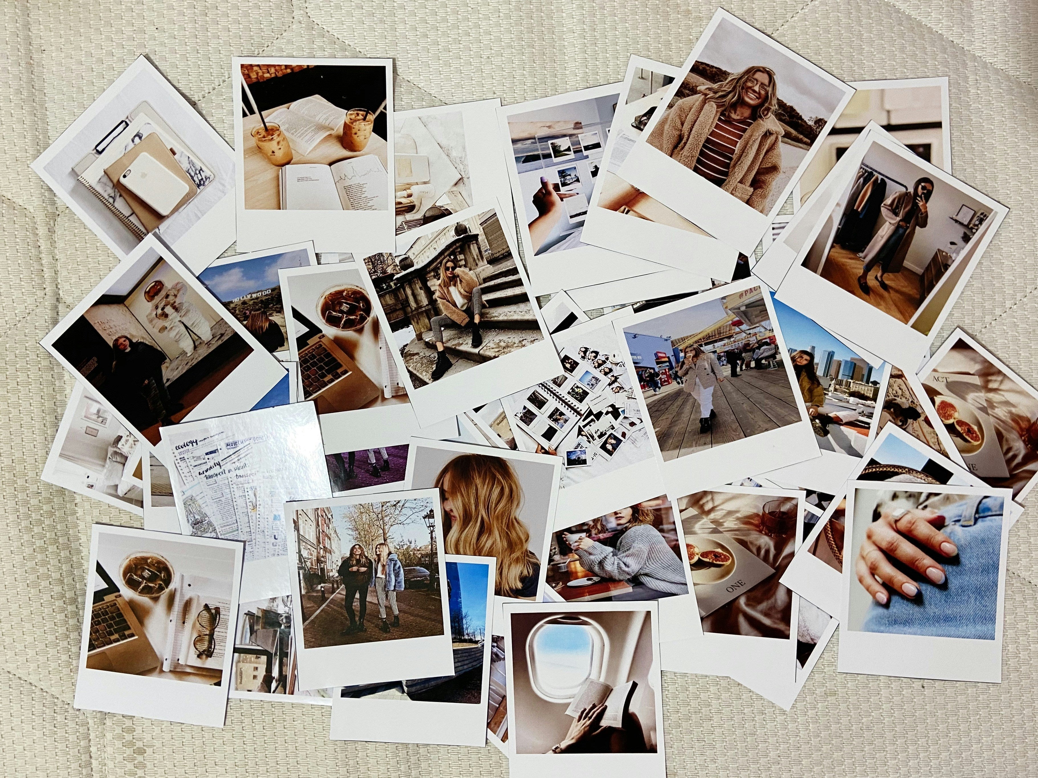 A collage of polaroid photographs