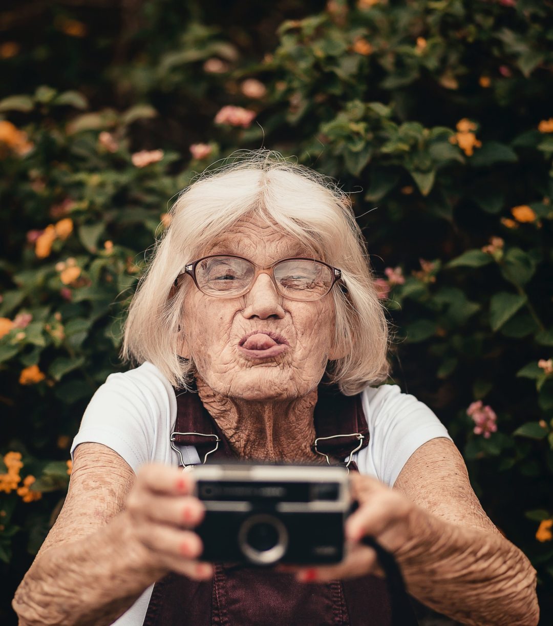older woman selfie